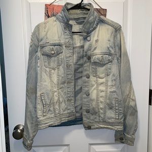 Distressed light blue Jean jacket